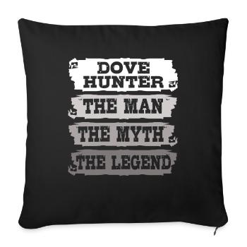 Chasse au pigeon Chasseur Chasse au pigeon - Housse de coussin décorative 45 x 45 cm - noir - Devant