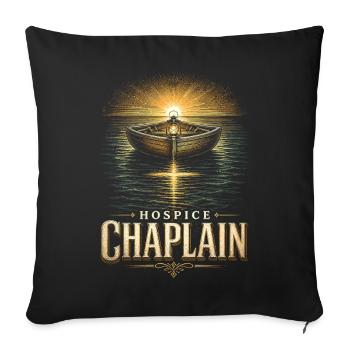 Aumônier, clerc, pasteur, prêtre en hospice - Housse de coussin décorative 45 x 45 cm - noir - Devant