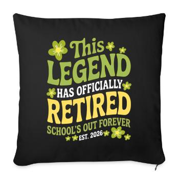 teacher Retirement Gifts for Teachers Retirement - Sofa pillowcase 17,3'' x 17,3'' (45 x 45 cm) - black - Front