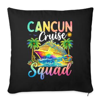 Cancun Cruise Squad - Sofa pillowcase 17,3'' x 17,3'' (45 x 45 cm) - black - Front