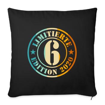6th Birthday Boy Girl - Sofa pillowcase 17,3'' x 17,3'' (45 x 45 cm) - black - Front
