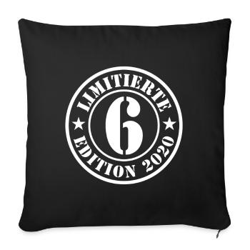 6th Birthday Boy Girl - Sofa pillowcase 17,3'' x 17,3'' (45 x 45 cm) - black - Front