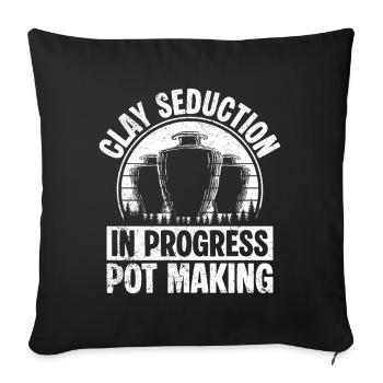 Pottery Artists Clay Seduction Pottery - Sofa pillowcase 17,3'' x 17,3'' (45 x 45 cm) - black - Front