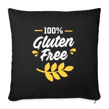 gluten-free - Sofa pillowcase 17,3'' x 17,3'' (45 x 45 cm) - black - Front