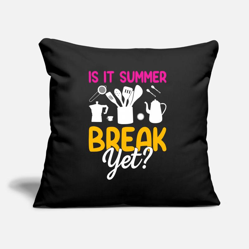 Summer break already? Kitchen motif Sofa pillowcase 17,3'' x 17,3'' (45 x 45 cm)