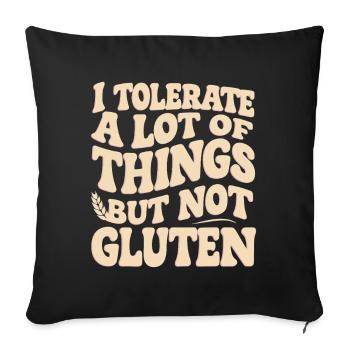 Gluten Nein, Toleranz Ja Shirt - Sofakissenbezug 45 x 45 cm - Schwarz - Vorne