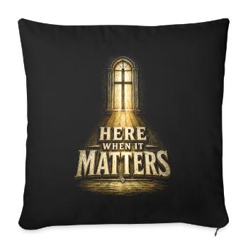 Chapelain, clerc, pasteur, ici quand cela compte - Housse de coussin décorative 45 x 45 cm - noir - Devant