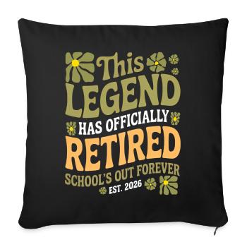 teacher Retirement Gifts for Teachers Retirement - Sofa pillowcase 17,3'' x 17,3'' (45 x 45 cm) - black - Front