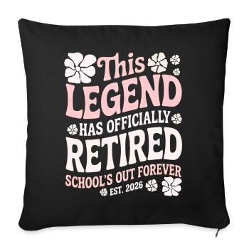 teacher Retirement Gifts for Teachers Retirement - Sofa pillowcase 17,3'' x 17,3'' (45 x 45 cm) - black - Front