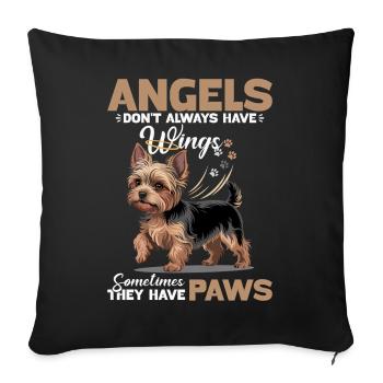 Yorkshire Terrier Yorkie Dog Breed - Sofa pillowcase 17,3'' x 17,3'' (45 x 45 cm) - black - Front