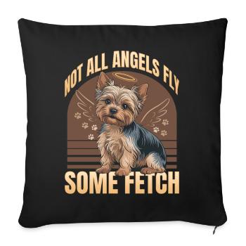 Yorkshire Terrier Yorkie Dog Breed - Sofa pillowcase 17,3'' x 17,3'' (45 x 45 cm) - black - Front