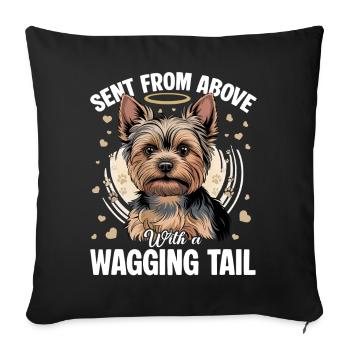 Yorkshire Terrier Yorkie Dog Breed - Sofa pillowcase 17,3'' x 17,3'' (45 x 45 cm) - black - Front
