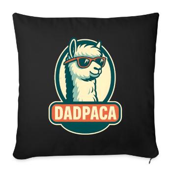 Dadpaca No Probllama - Housse de coussin décorative 45 x 45 cm - noir - Devant