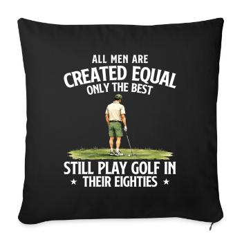 Best Men Golf In Their Eighties Humor - Sofa pillowcase 17,3'' x 17,3'' (45 x 45 cm) - black - Front