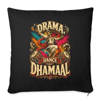 Bollywood Drama Dance Dhamaal - Housse de coussin décorative 45 x 45 cm - noir - Devant