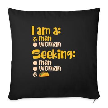 Femmes Mères Taco - Housse de coussin décorative 45 x 45 cm - noir - Devant