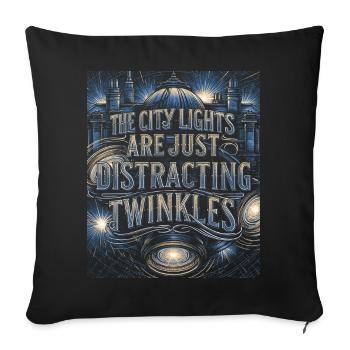 Celestial Constellation Astrology Gift - Sofa pillowcase 17,3'' x 17,3'' (45 x 45 cm) - black - Front