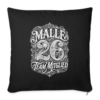 Malle 26 - Sofa pillowcase 17,3'' x 17,3'' (45 x 45 cm) - black - Front