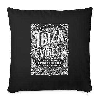 Ibiza Vibes - Sofa pillowcase 17,3'' x 17,3'' (45 x 45 cm) - black - Front