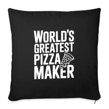 World's Greatest Pizza Maker - Sofa pillowcase 17,3'' x 17,3'' (45 x 45 cm) - black - Front