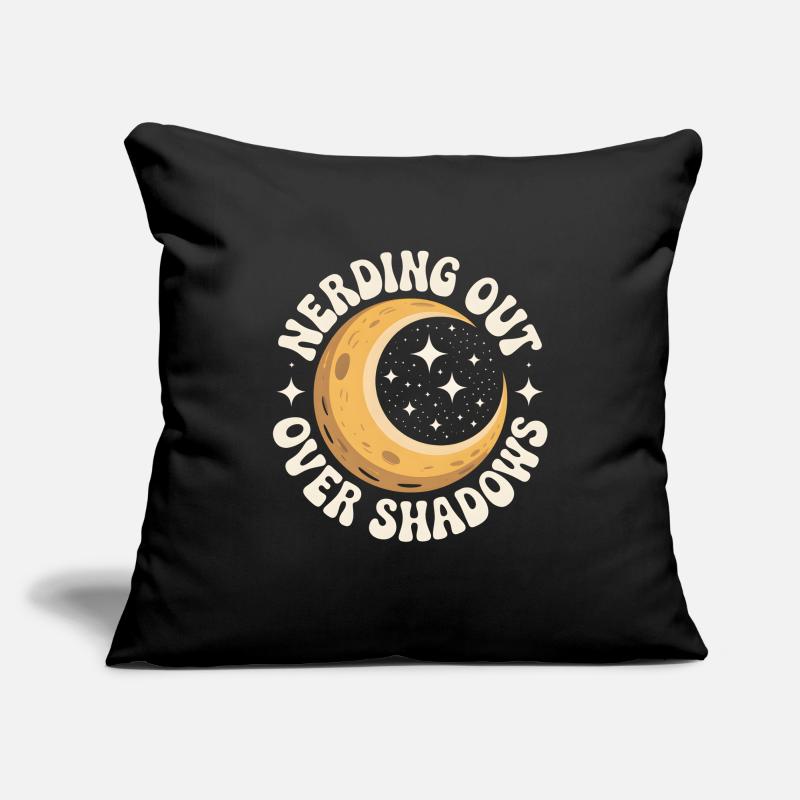 Nerd de l’Ombre | Éclipse solaire Housse de coussin décorative 45 x 45 cm