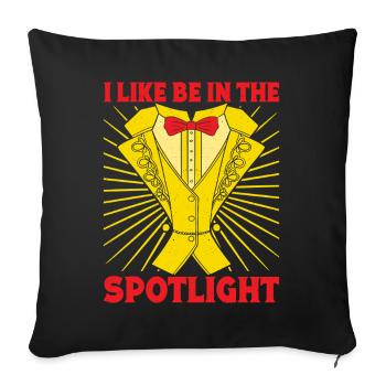 Musical Theatre I Like Be In Spotlight Theater - Sofa pillowcase 17,3'' x 17,3'' (45 x 45 cm) - black - Front