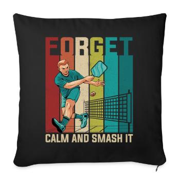 Oubliez ça : Quiet Smash Tennis - Housse de coussin décorative 45 x 45 cm - noir - Devant