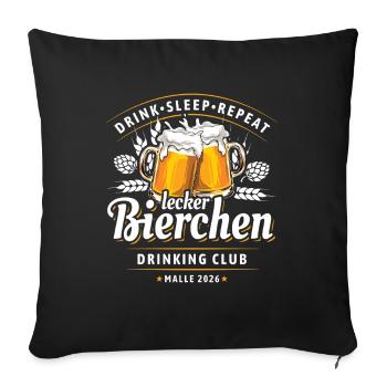 Malle 2026 - Club de la Bière Délicieuse - Housse de coussin décorative 45 x 45 cm - noir - Devant