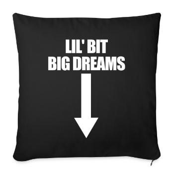 Femmes enceintes avec de petits mais grands rêves - Housse de coussin décorative 45 x 45 cm - noir - Devant