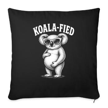 Pregnant Koala Mother – Cute Koala Pregnancy - Sofa pillowcase 17,3'' x 17,3'' (45 x 45 cm) - black - Front