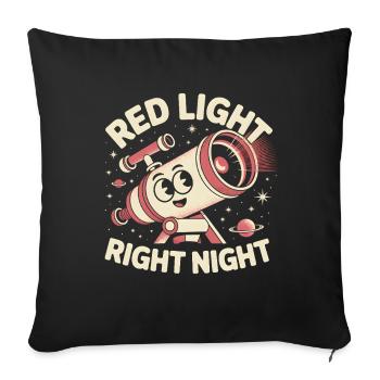 Feu rouge Nuit claire | Astronomie - Housse de coussin décorative 45 x 45 cm - noir - Devant