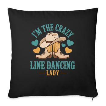 Line Dance Line Dancing Gift - Sofa pillowcase 17,3'' x 17,3'' (45 x 45 cm) - black - Front