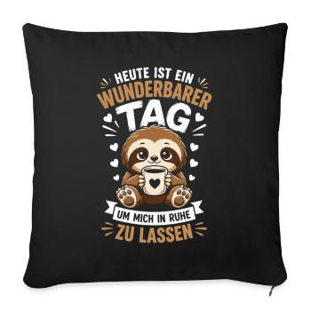 Journée merveilleuse de paix et de tranquillité - Housse de coussin décorative 45 x 45 cm - noir - Devant