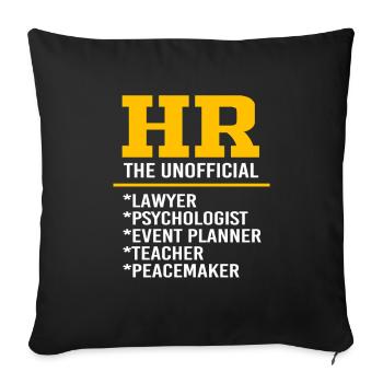 HR Manager - Sofa pillowcase 17,3'' x 17,3'' (45 x 45 cm) - black - Front