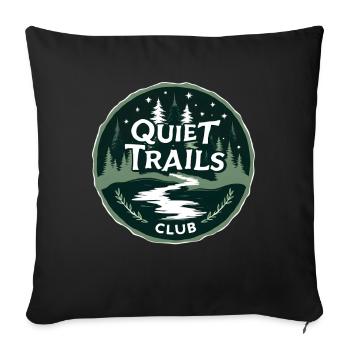 Quiet Trails Club Slow Hiking Forest - Sofa pillowcase 17,3'' x 17,3'' (45 x 45 cm) - black - Front