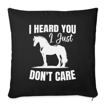  Percheron I hear you Horse Riding Equestrian - Sofa pillowcase 17,3'' x 17,3'' (45 x 45 cm) - black - Front