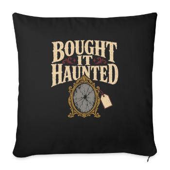 Haunted mirror, cursed mirror spirit in the mirror, - Sofa pillowcase 17,3'' x 17,3'' (45 x 45 cm) - black - Front
