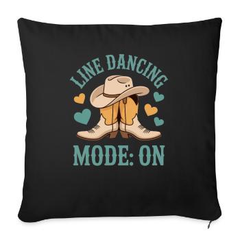 Line Dancing Line Dance Line Dancer Gifts - Sofa pillowcase 17,3'' x 17,3'' (45 x 45 cm) - black - Front