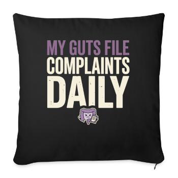 Maladie de Crohn, maladie de Crohn, Ibd-krieger - Housse de coussin décorative 45 x 45 cm - noir - Devant