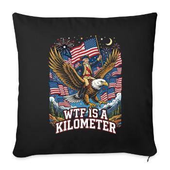 American Eagle Rider Kilometermeme - Sofa pillowcase 17,3'' x 17,3'' (45 x 45 cm) - black - Front