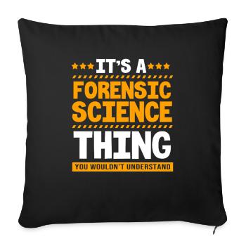 Experts médico-légaux - Housse de coussin décorative 45 x 45 cm - noir - Devant