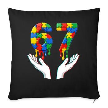 67e anniversaire Génial depuis 1959 Légende née D - Housse de coussin décorative 45 x 45 cm - noir - Devant