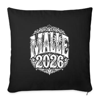 Malle 2026 - Sofa pillowcase 17,3'' x 17,3'' (45 x 45 cm) - black - Front