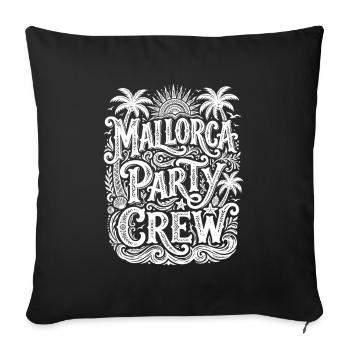 Mallorca Party Crew - Housse de coussin décorative 45 x 45 cm - noir - Devant
