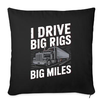 Conducteur de camion Diesel Conducteur professionnel - Housse de coussin décorative 45 x 45 cm - noir - Devant