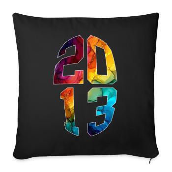 13 YEARS OLD 2013 13TH BIRTHDAY - Sofa pillowcase 17,3'' x 17,3'' (45 x 45 cm) - black - Front