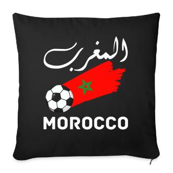 Morocco Graphic Funny Morocco Nation Flag Morocco - Housse de coussin décorative 45 x 45 cm - noir - Devant