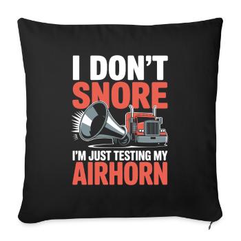 Chauffeur professionnel Chauffeur de camion Transport diesel - Housse de coussin décorative 45 x 45 cm - noir - Devant