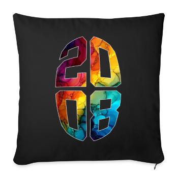 18 ANS 2008 18E ANNIVERSAIRE - Housse de coussin décorative 45 x 45 cm - noir - Devant