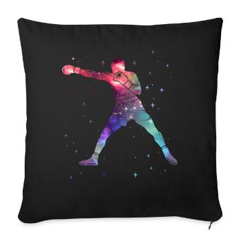 Boxer Boxing Space Kids Men Boys - Sofa pillowcase 17,3'' x 17,3'' (45 x 45 cm) - black - Front
